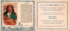 T129 Red Man Chewing Tobacco, American Indian Chiefs, 1952, #14 Spotted Tail