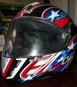 LS2  Motorcycle Helmet -Split FF387 /Full Face /Size M/ Fiberglass /Lightweight