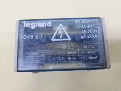 Legrand 048 80 EN 60947-1 Modular Distribution Blocks 609471 - Image 1 of 4