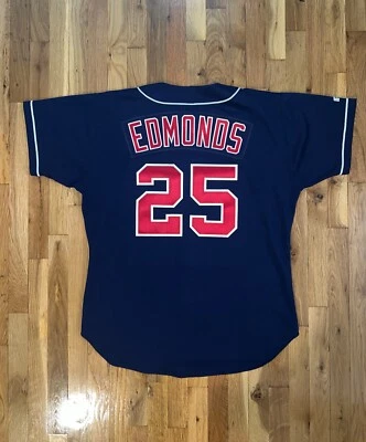 JIM EDMONDS AUTHENTIC Russell Athletic CALIFORNIA ANGELS Jersey 48 Cardinals - Image 1 of 4