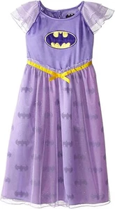 Batgirl Short Sleeve Nightgown Pajama Girl Size S 6/6X - Picture 1 of 1