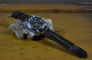 PULSERA RELOJ 22 20 18MM FERUS III MARRÓN PIEL AUTÉNTICA EN RELIEVE MA CORREA VINTAGE CINTA - Imagen 1 de 12