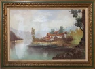 Romanelli, House on a Lake, Oil on Canvas, signed l.r.