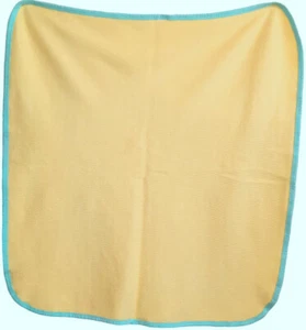 Gerber Yellow & Aqua Thermal Waffle Weave Lovey Security Baby Blanket 24" X 24" - Picture 1 of 4