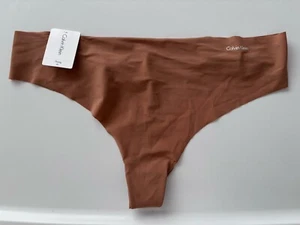 Calvin Klein Invisibles Seamless Thong Panties Nude Size XL - Picture 1 of 4