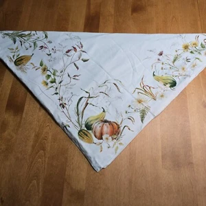 POTTERY BARN BEDFORD HARVEST TABLE THROW 50" x 50" $99 MSRP - Picture 1 of 8