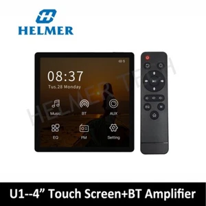 4" Integrated In Wall Bluetooth-Compatible Audio Amplifier Home Stereo Amplifier - Picture 1 of 8