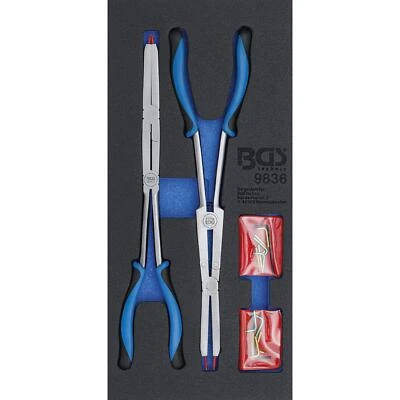 JEU DE PINCES A CIRCLIPS DOUBLE ARTICULATION, INTERCHANGEABLES 345 MM - Photo 1/4