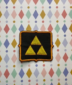 Embroidered iron on patch: The Legend of Zelda Triforce. - Picture 1 of 2