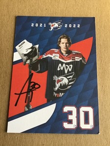 Arno Tiefensee, Germany 🇩🇪 Hockey Adler Mannheim 2021/22 hand signed
