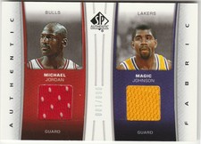 Michael Jordan Magic Johnson 2006-07 SP Authentic Fabric Game Used Jersey 68/100