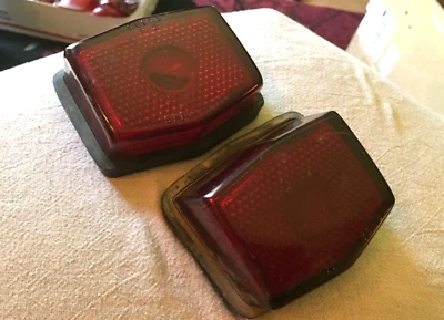 Pontiac 1941 1942 1947 guía de parada vidrio luz trasera lente Stimsonite Foto 1 de 4