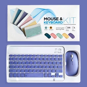 7 Colors Wireless Keyboard & Mouse Combo Bluetooth Slim Keyboard for PC/Laptop - Picture 1 of 18