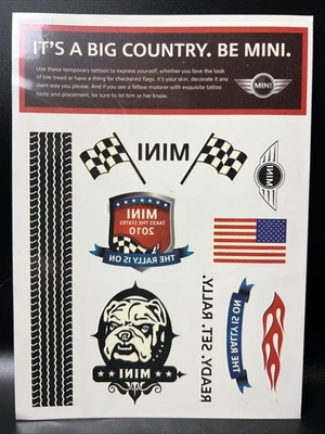 Mini Cooper Bulldog Car 2010 raro miembro del club tatuajes temporales tatuaje vintage - Imagen 1 de 4