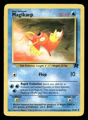 Magikarp - 47/82 - Uncommon - Team Rocket - Pokemon Card - LP - Image 1 of 2