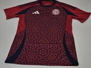 Adidas Mens Soccer Costa Rica Home Jersey Mens Small Red Slim Fit Shirt - Picture 1 of 12