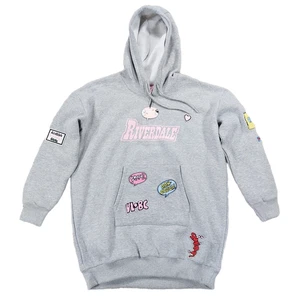 Neu Betty & Veronica Rachel Antonoff Riverdale Hoodie Damen Gr. M, graue Patches - Bild 1 von 8