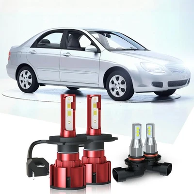 Faros antiniebla de haz alto/bajo LED para Kia Spectra 2005-2009 6000 k Foto 1 de 4