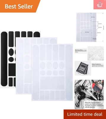 Paquete de 3 protectores para vainas de bicicleta: elegantes diseños de fibra de carbono y transparentes Foto 1 de 4