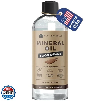 Aceite mineral Kate Naturals para tabla de cortar madera, bloque de carnicero y cuchillo. F Foto 1 de 4