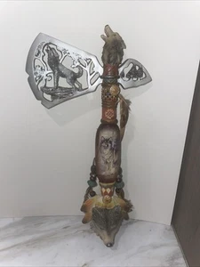 Tomahawk Native Indian Wolf Wall Decor By Bradford Exchange 12'' - Picture 1 of 5