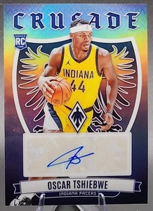 2023-24 Panini Phoenix Oscar Tshiebwe Rookie RC Auto Silver Crusade Indiana - Picture 1 of 2