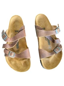 Birkenstock Damen Größe 7 38 Sandalen Schuhe Braun Leder - Bild 1 von 8