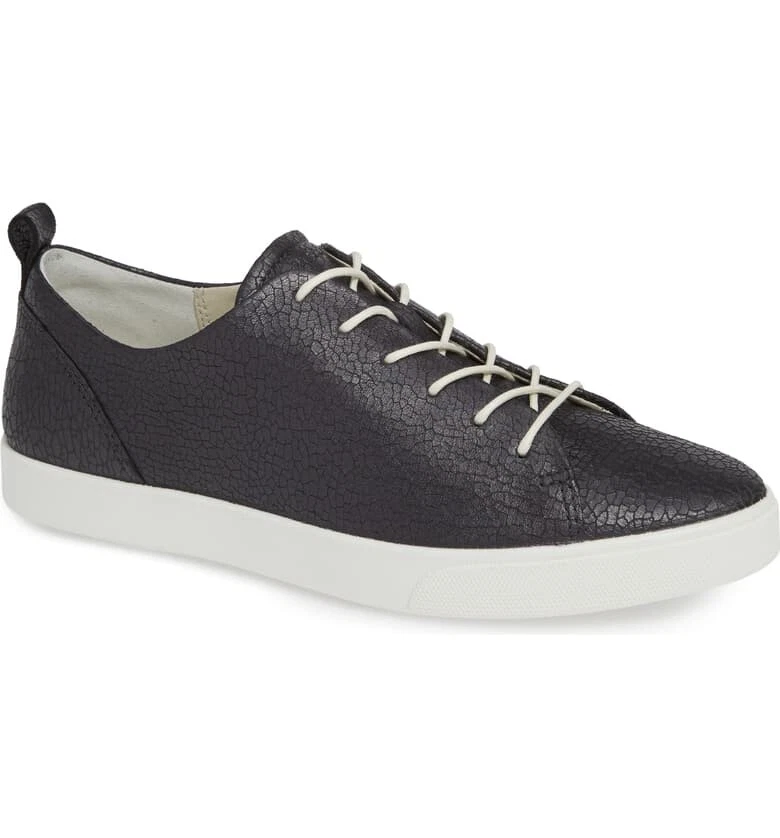 ECCO 166312 Womens Gillian Lace-up Sneaker Shadow Metallic Size 35 Eu/4-4.5 US