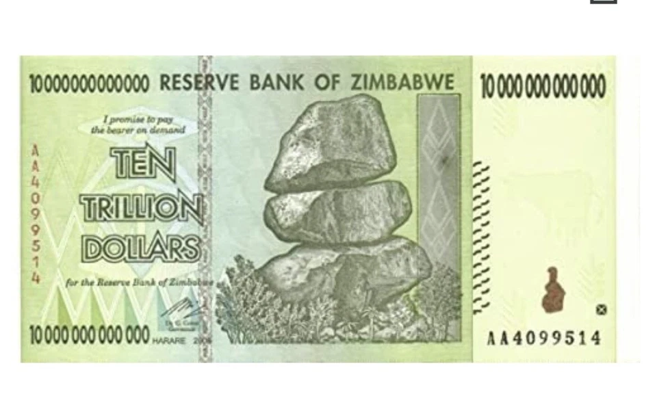 ZIMBABWE 10 万亿美元 2008 AA,P-88,状况完好 [万亿 50 100] — 第 1/1 张图片
