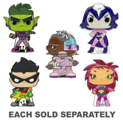 Teen Titans Go! tNBtS 4" Pop! Prendedor esmaltado coleccionable mujer/hombre joyería regalo Foto 1 de 3