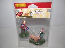Lemax Village Collection 2005 The Prize Pig set of 2 #52116 Country Fair