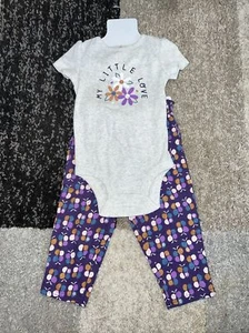 Carter's Baby & Toddler Girl's 2 Piece Short Sleeve Leggings Set NEW - Picture 1 of 5