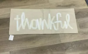 Pottery Barn THANKFUL lumbar pillow cover Thanksgiving FALL Applique - Picture 1 of 3