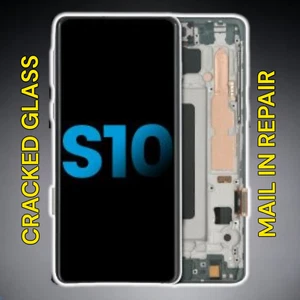Samsung Galaxy S10 Rissbildschirm Frontglas Reparaturpost im Einsatz - Bild 1 von 1