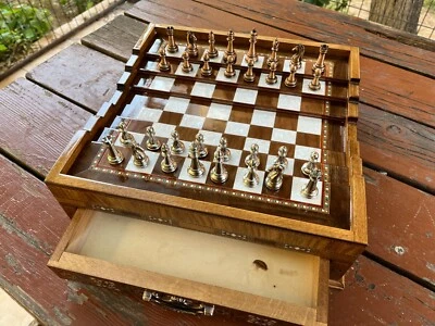 VIP Chessboard - Arena 3D Game Board - Unique Chess Set - Gift for Him - Drawer - Image 1 of 4