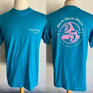 TRI-DELTS DELTA BETA (1992) Vintage 90s Northridge CSUN Sorority T-Shirt Large - Picture 1 of 7