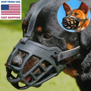 Gabbia bocca cane regolabile maschera addestramento cani grandi traspirante per prevenire morsi USA - Foto 1 di 18