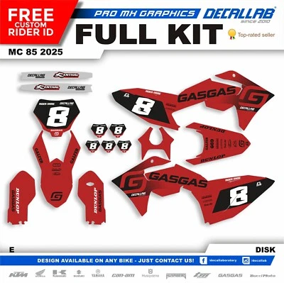 Gas Gas MC 85 2025 Super durable MX Graphics Set Decals Stickers Kit Decallab - Image 1 of 4