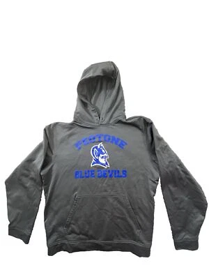 Sudadera con Capucha Gris Peotone Blue Devils De Colección Para Hombre Talla Grande Pullover Foto 1 de 4