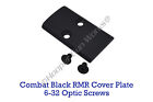 Black Cerakote Aluminum Cover Plate for Combat Glock Slide 17 19 26 Trijicon RMR