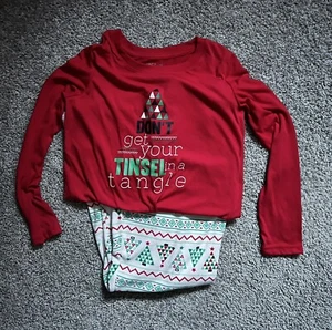 Jammies For Your Families Girls Size 16 Don’t Get Your Tinsel In A Tangle - Picture 1 of 5