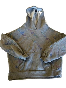 Adidas Girls Hoodie Sweatshirt Size 16 Youth X-Large Pullover Pockets Gray - Picture 1 of 6
