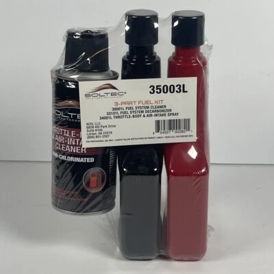 SOLTEC 3 Part Fuel Kit Automotive Fuel Cleaner, Fuel Decarbonizer, Air Intake… - Image 1 of 4