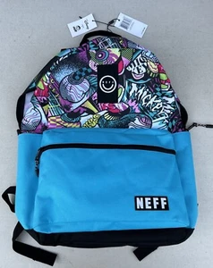 Disney X Neff Mickey Graphic Print Blue Structure Laptop Backpack NEW - Picture 1 of 4