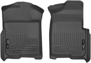 NUEVO Alfombrillas Husky Weatherbeater 09-14 F-150 todas las cabinas primera fila 2 piezas negras - Imagen 1 de 9