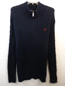 Polo Ralph Lauren Sweater Men 2XLT 1/4 Zip Cable Knit Fisherman's New With Tags - Picture 1 of 16