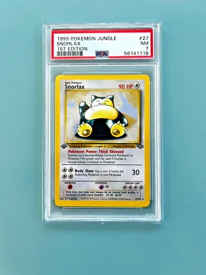 1999 POKEMON JUNGLE 1st EDITION #27 SNORLAX PSA 7 NM - Image 1 of 2