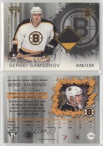 2003-04 Pacific Private Stock Titanium Variation /155 Sergei Samsonov #144 Patch