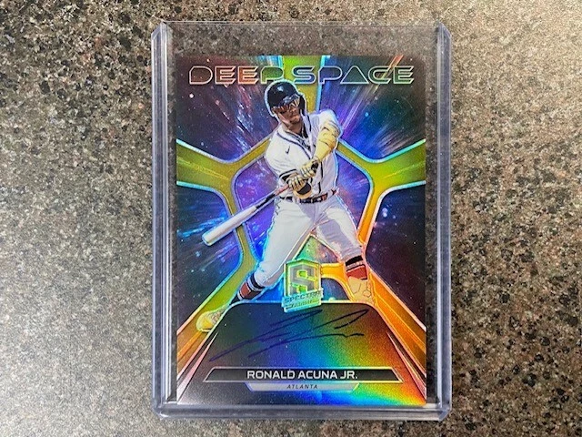 2022 Panini Autograph Ronald Acuna Jr Spectra Deep Space Gold Prizm # 10 of 10🔥
