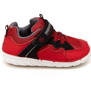 Stride Rite Baby-Boys Soft Motion Kylo Sneaker Size 4W Toddler Red Black - Picture 1 of 9